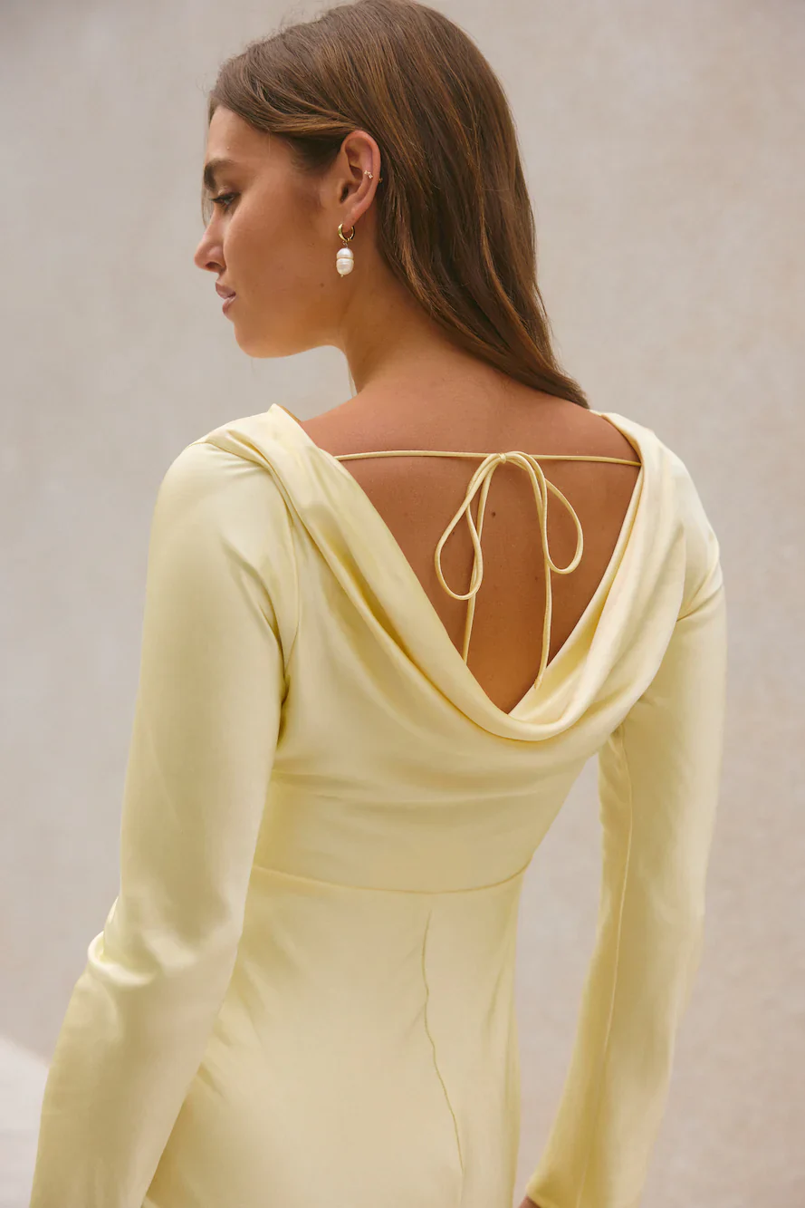 Forget Me Not Satin Maxi Dress Butter