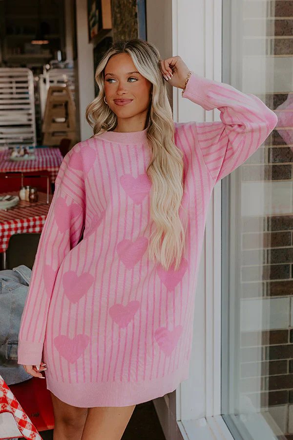 Full Of Love Knit Sweater Dress