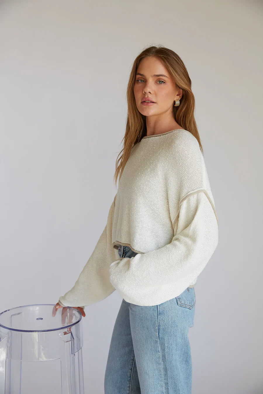 Willa Cropped Knit Sweater