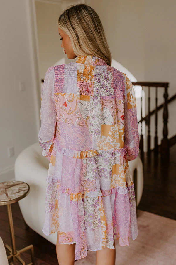 Whispering Wildflowers Tiered Mini Dress