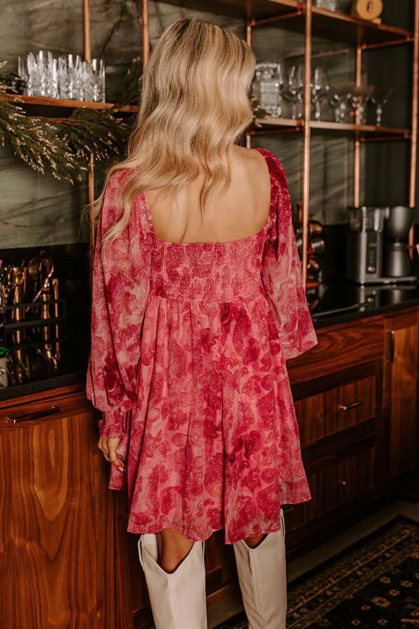 Sweet Enchantment Velvet Burnout Mini Dress