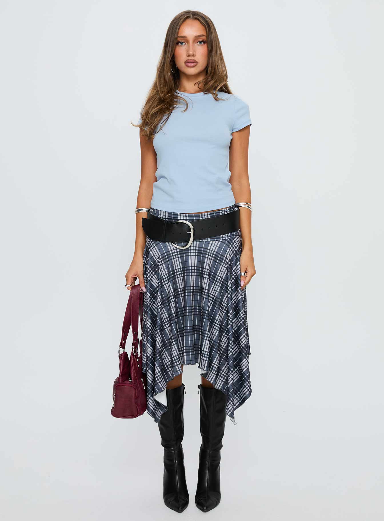 Prestige Longline Baby Tee Soft Blue