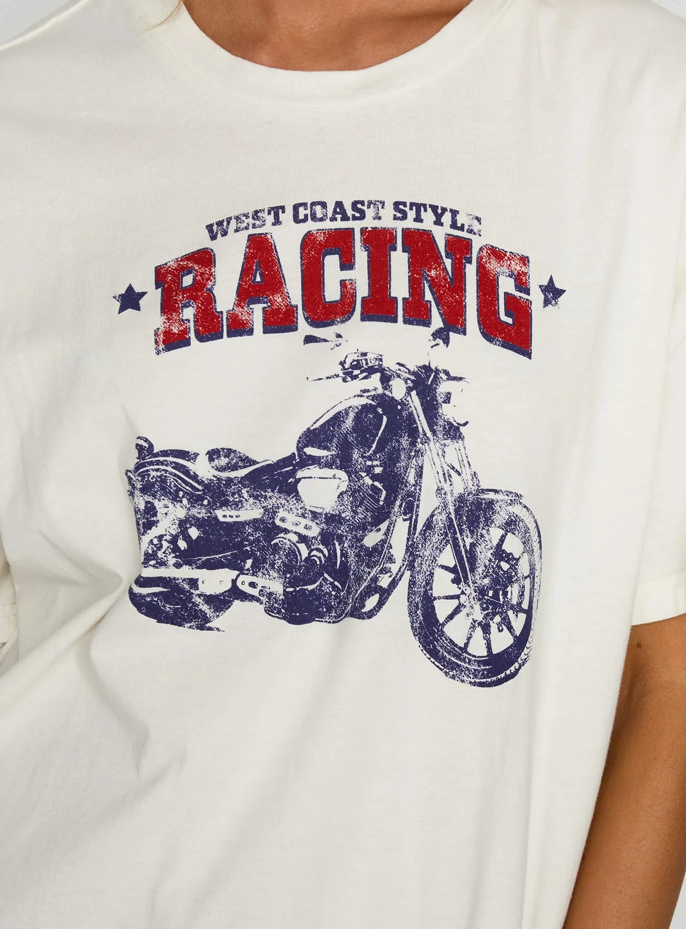 West Coast Style Oversized Top White