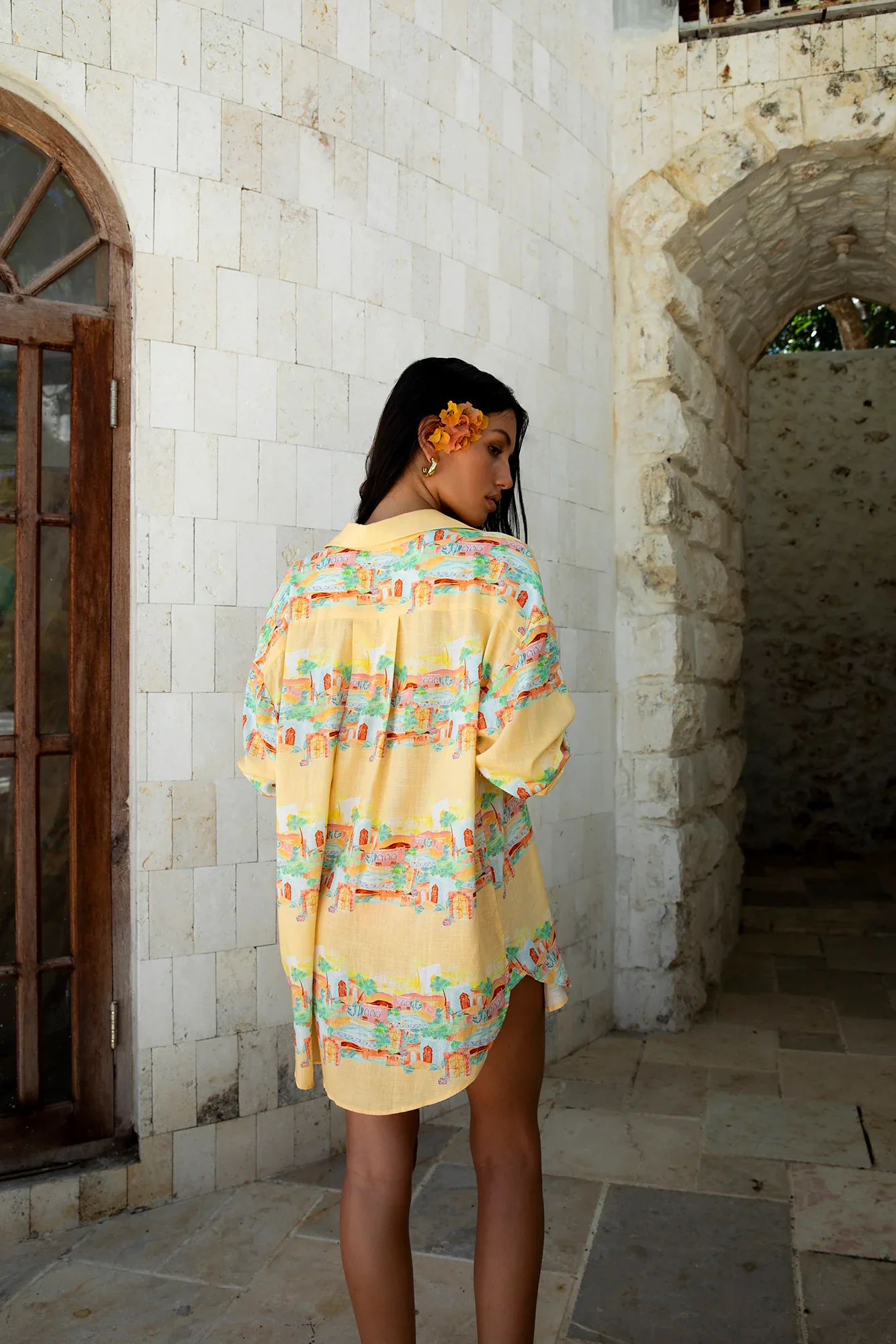 FORTUNATE ONE Venice Shirt Casablanca Print