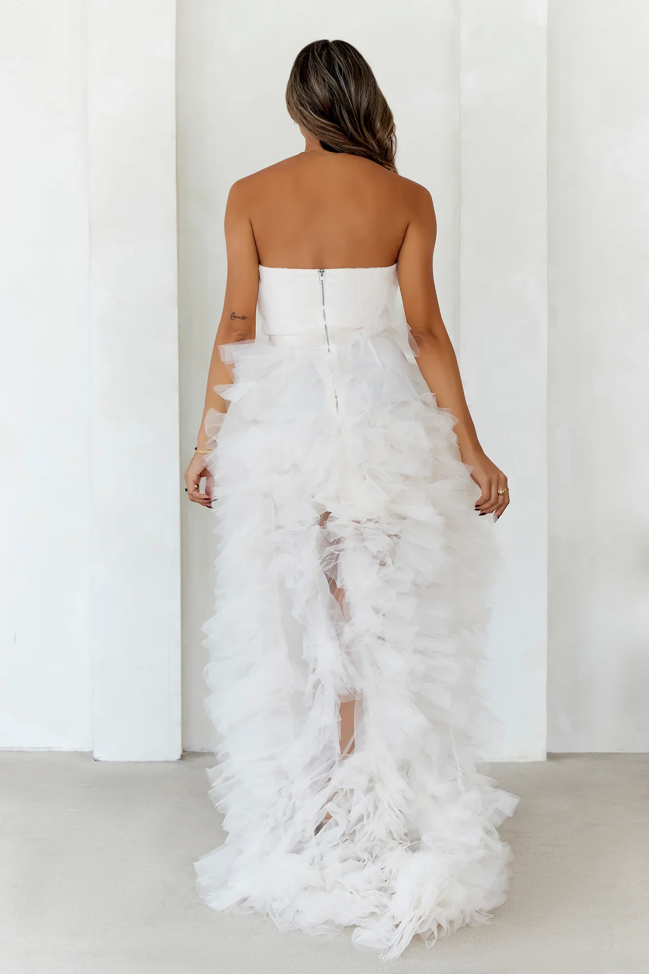 She's The Main Girl High Low Tulle Dress Champagne