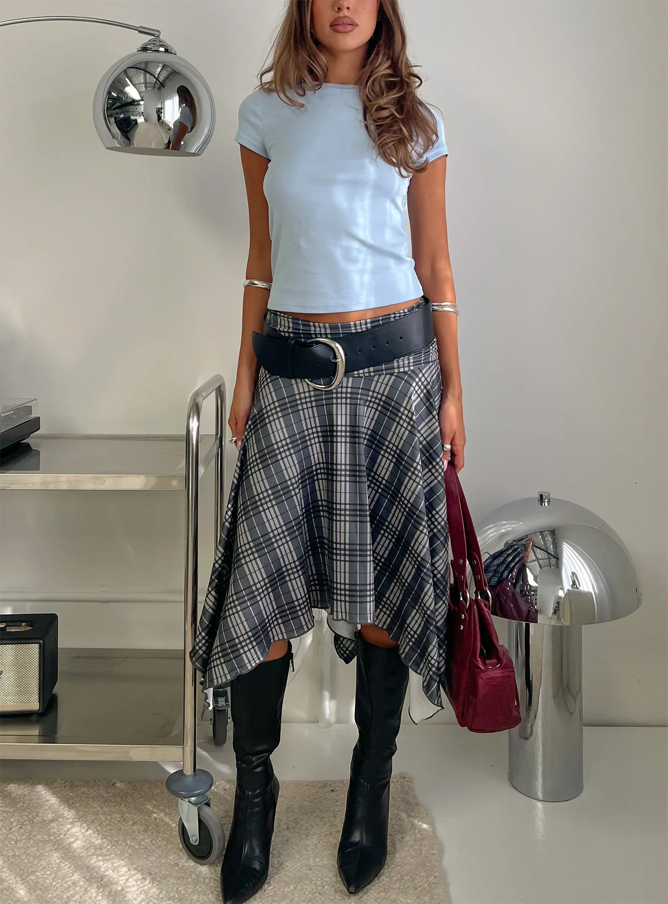 Prestige Longline Baby Tee Soft Blue