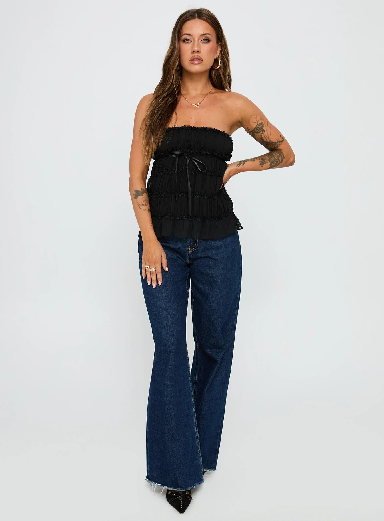 Avelina Strapless Top Black