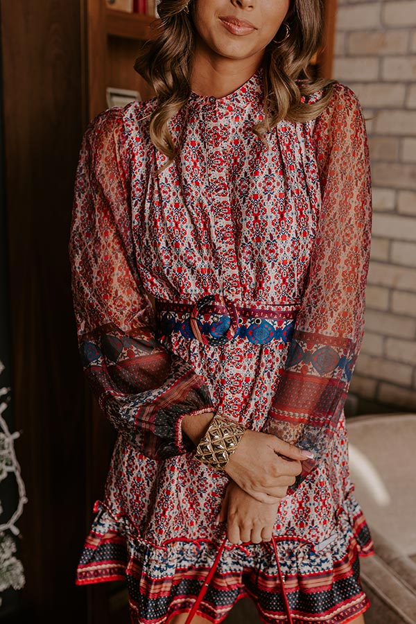 Veranda Brunch Satin Floral Mini Dress