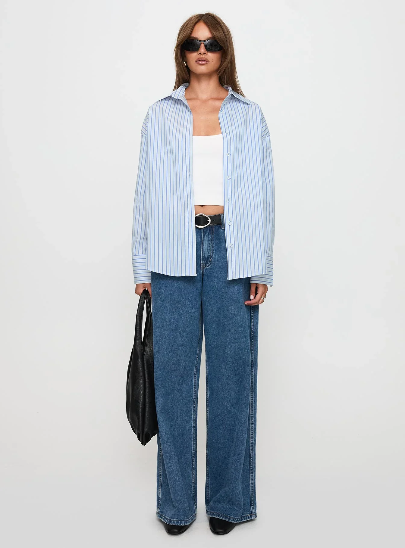 Mallin Shirt Blue / White Stripe