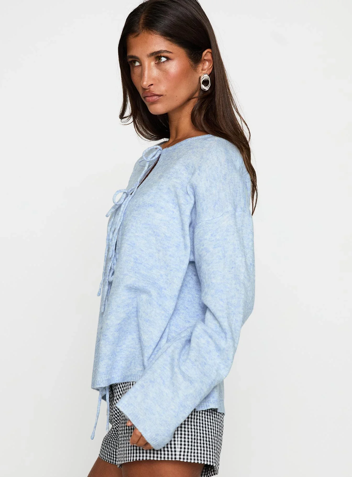 Frosty Knit Cardigan Blue