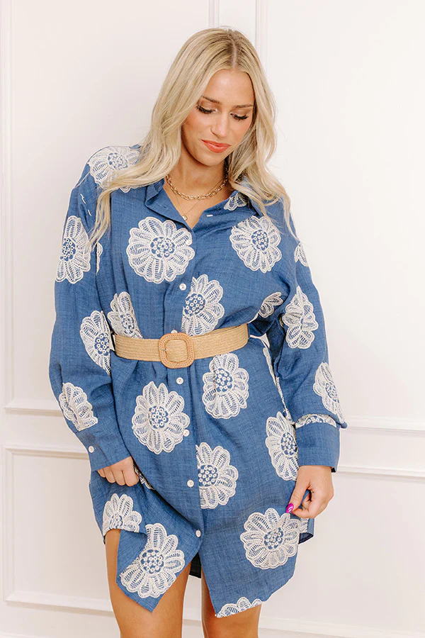 Boho Charm Embroidered Mini Dress