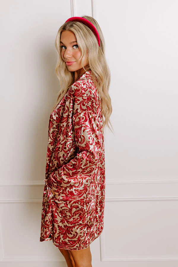 Feeling Luxurious Velvet Mini Dress in Wine