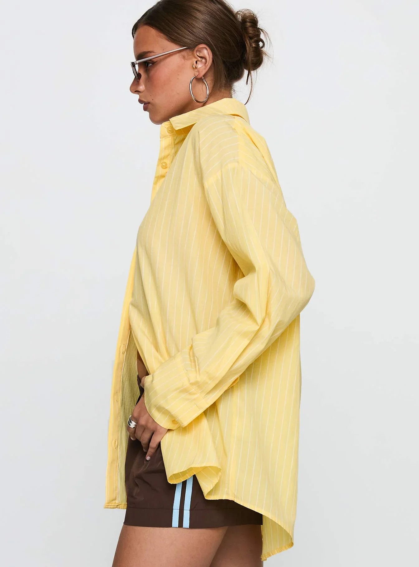 Thousand Miles Oversized Long Sleeve Top Yellow