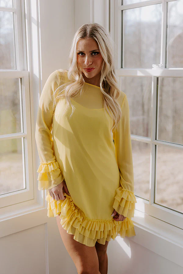 Sunny Views Chiffon Mini Dress