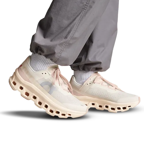 On Cloudmonster-Tan/Pink