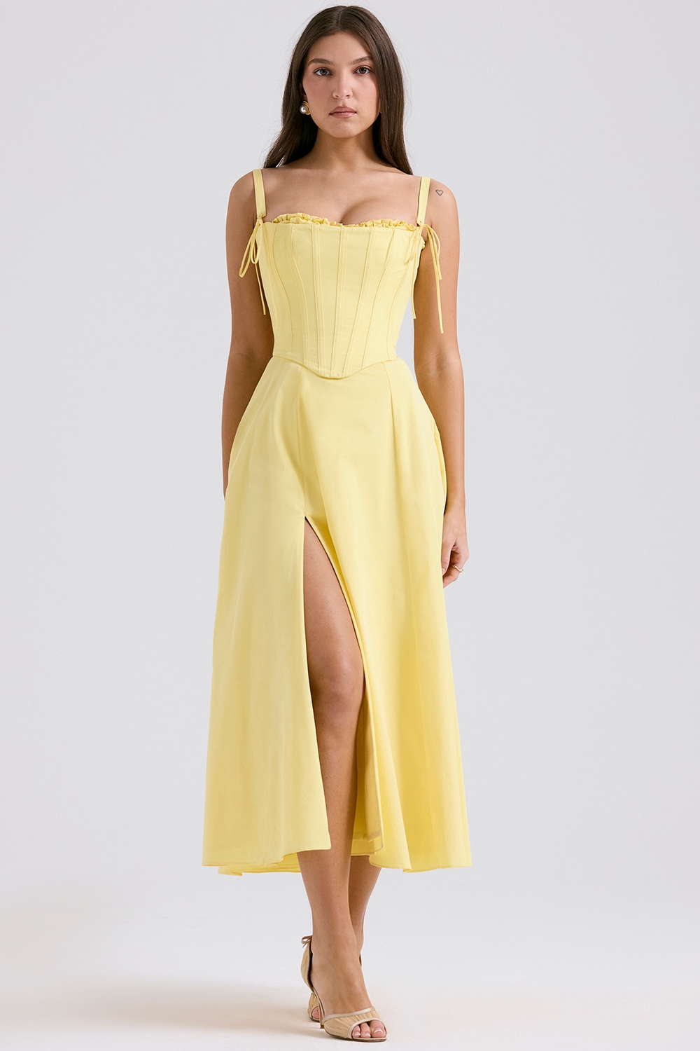 Clarabelle-Sunshine Cotton Midi Sundress