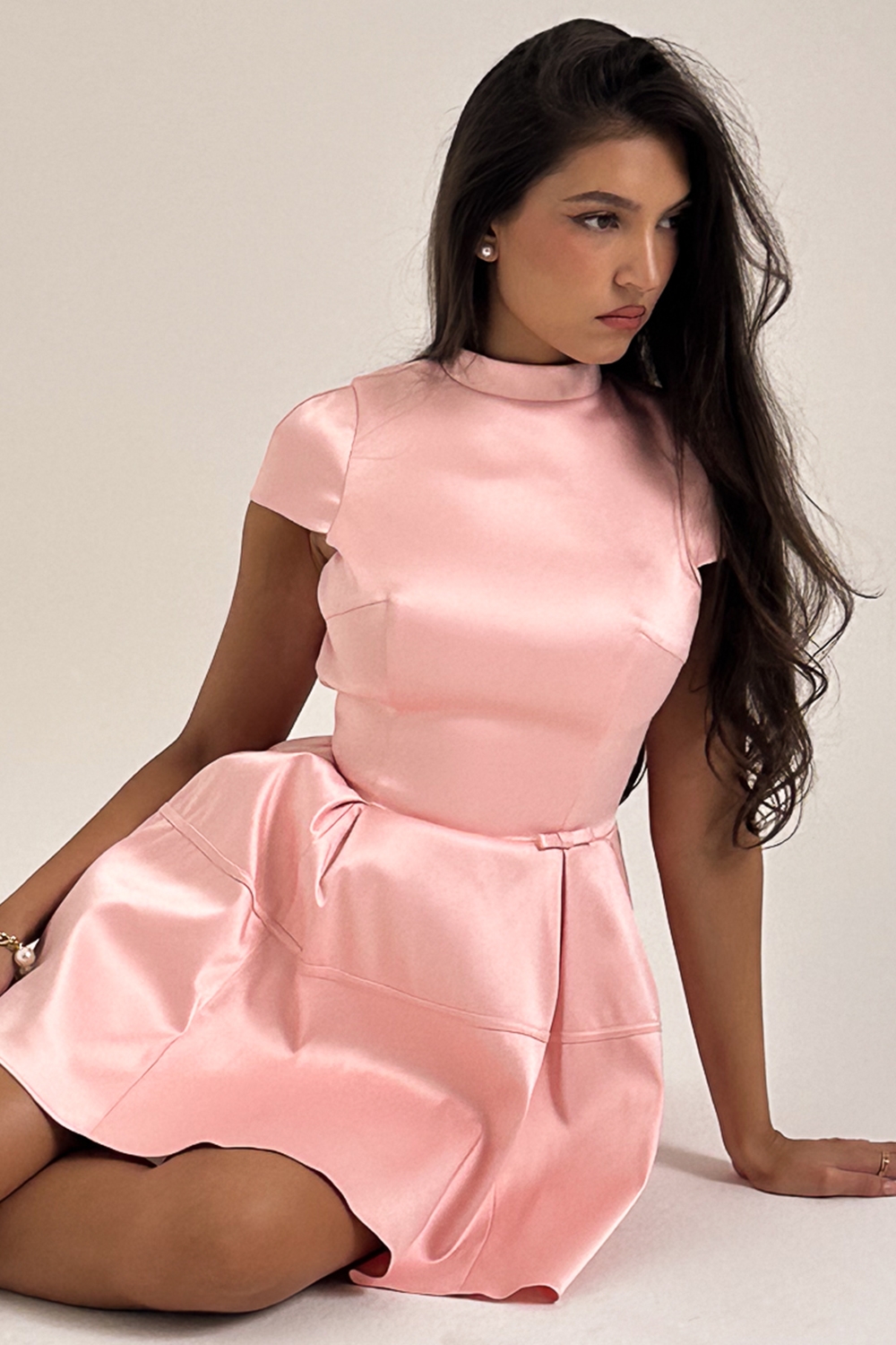 Saida-Parisian Pink Backless Mini Dress - SALE