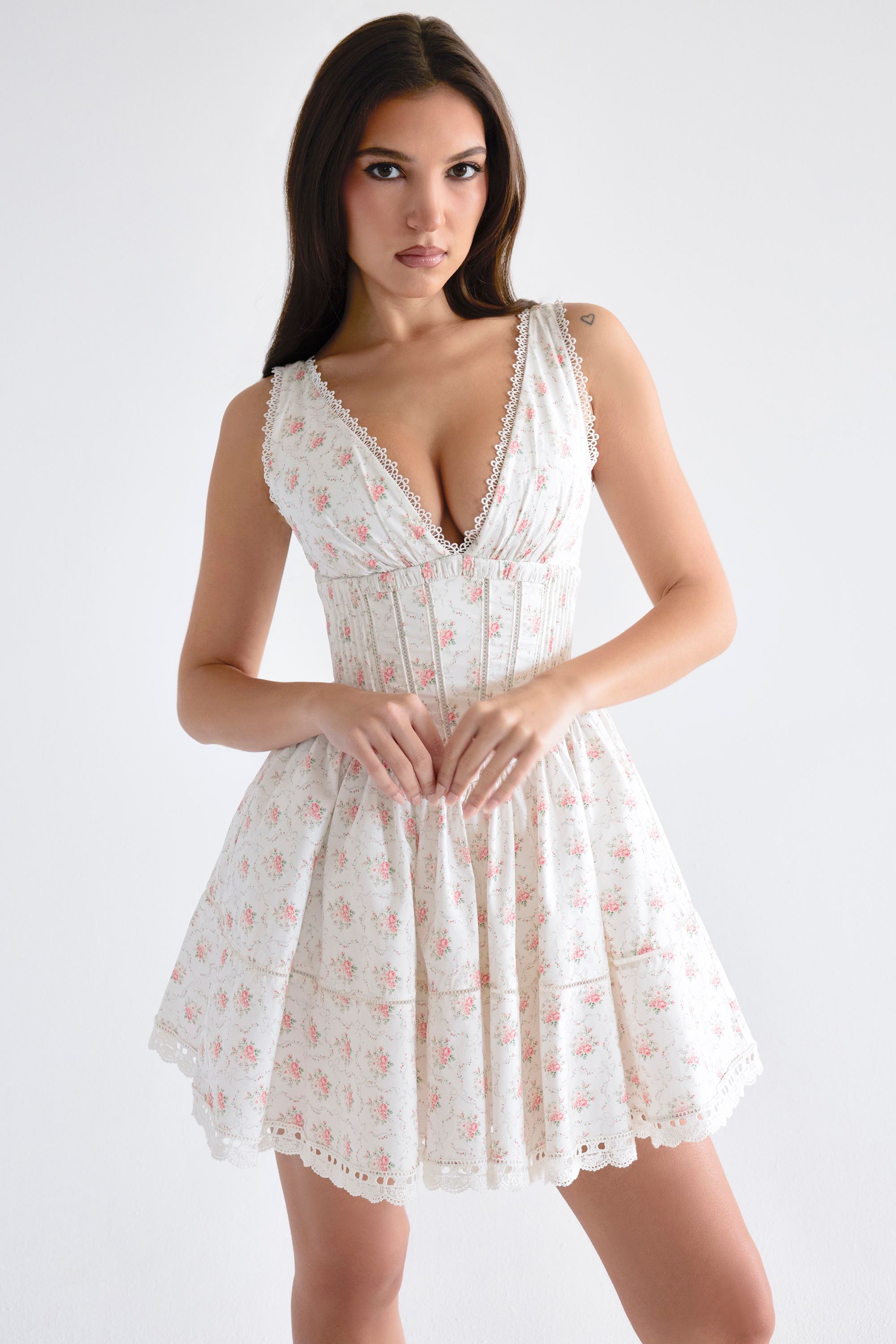 Salma-Rose Print Mini Dress