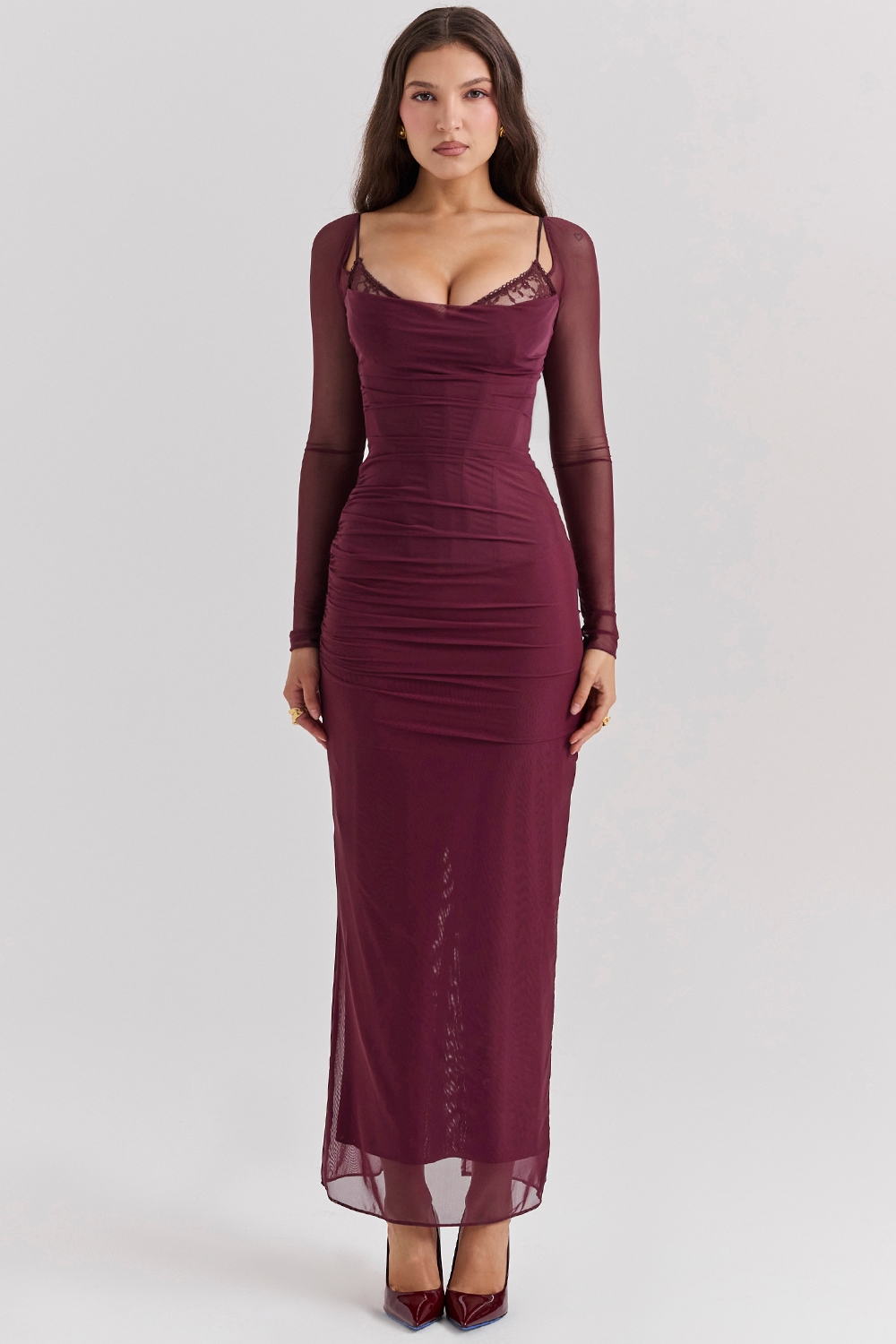 Katarina-Wine Maxi Dress