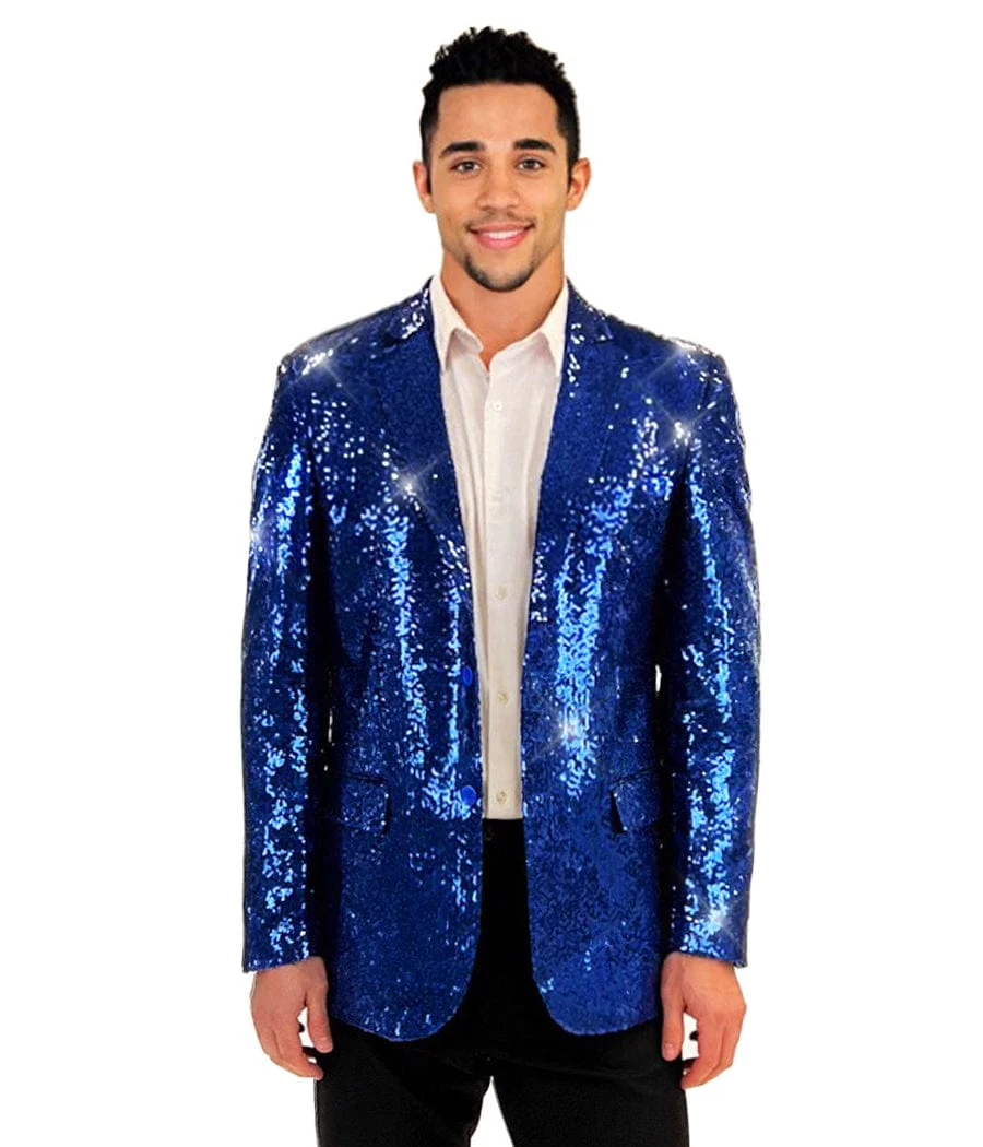 Men's Blue Sequin All Over Blazer