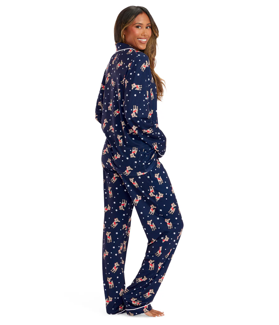 Women's Rudolph Lapel Pajama Set