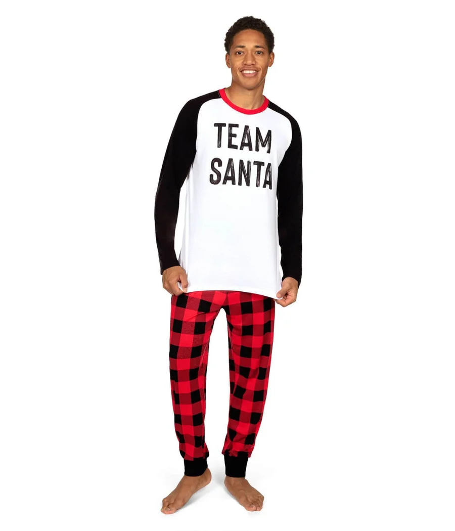 Men's Team Santa Crew Neck Pajama Set