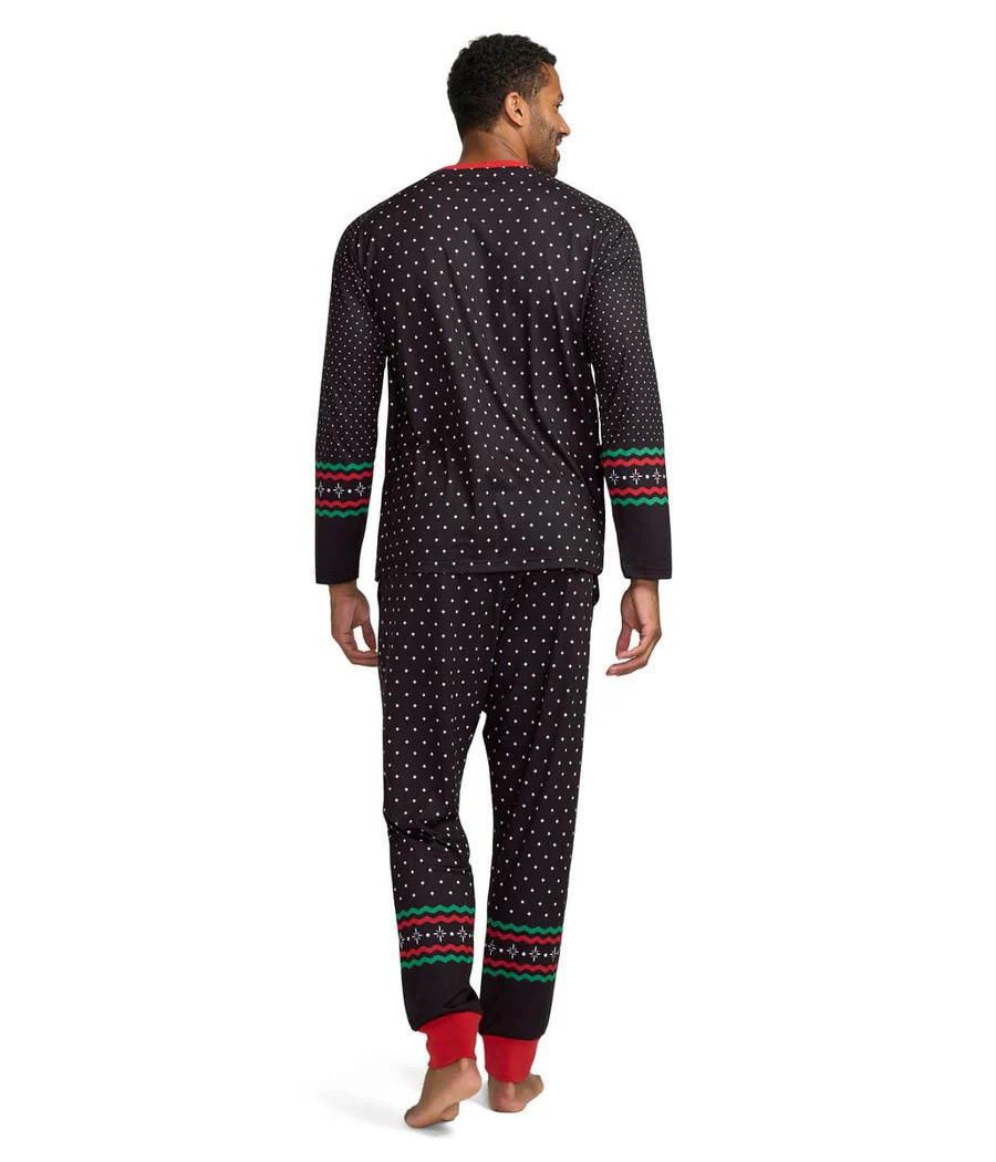 Men's Fair Isle Rudolph Crew Neck Pajama Set