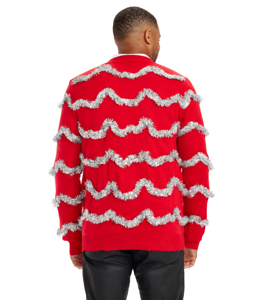 Men's Tinsel Christmas Cardigan Sweater