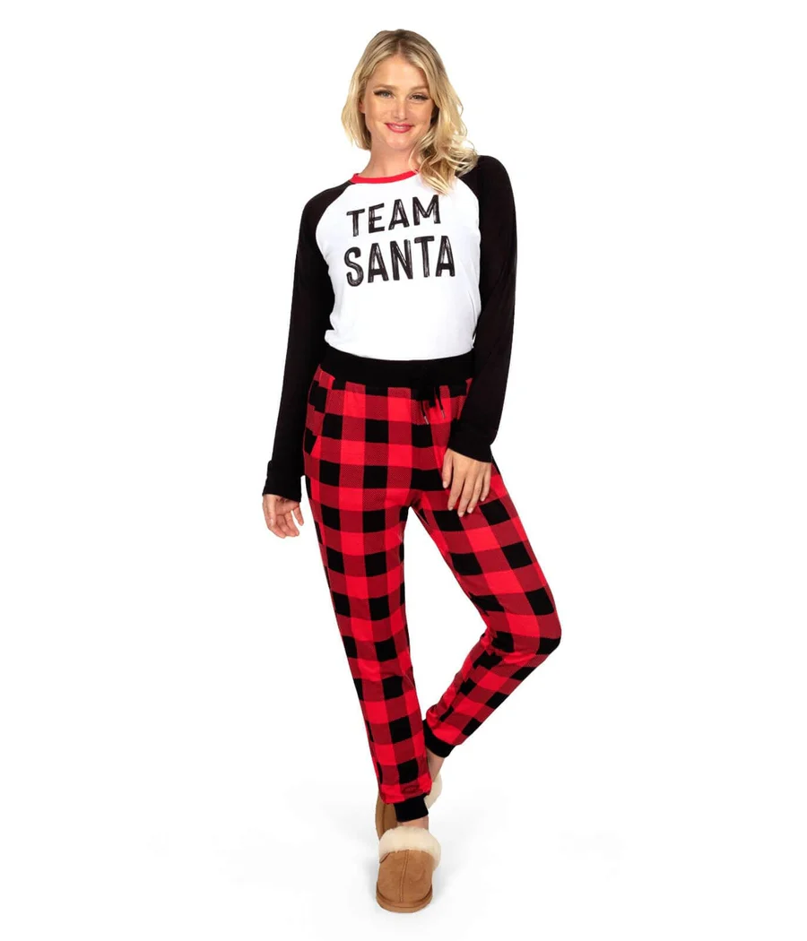 Women's Team Santa Crew Neck Pajama Set