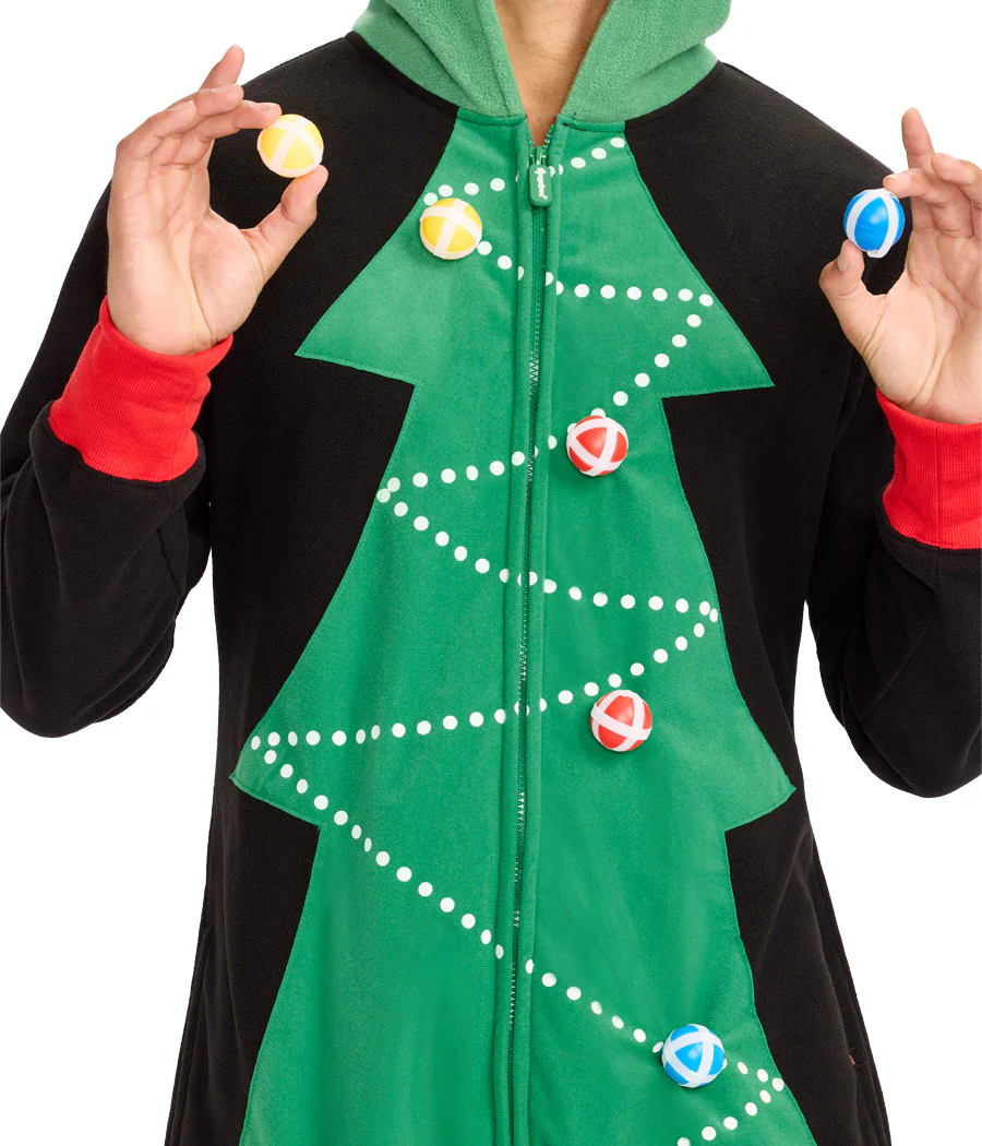 Men's Christmas Tree Toss Game Jumpsuit