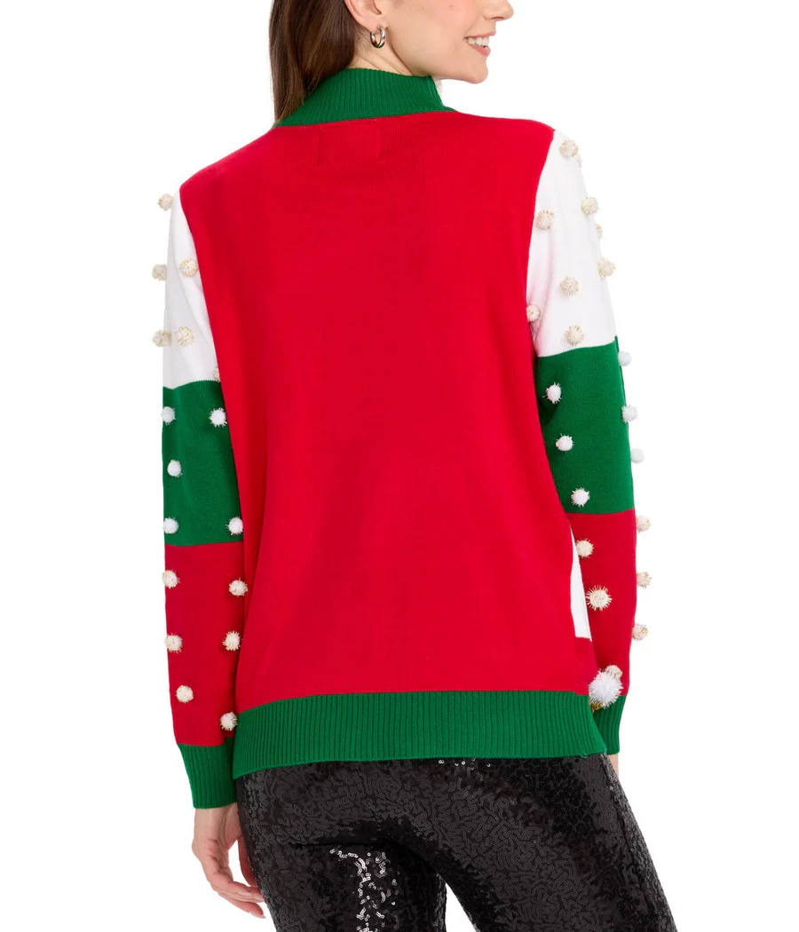 Women's Merry and Bright Turtleneck Christmas Sweater