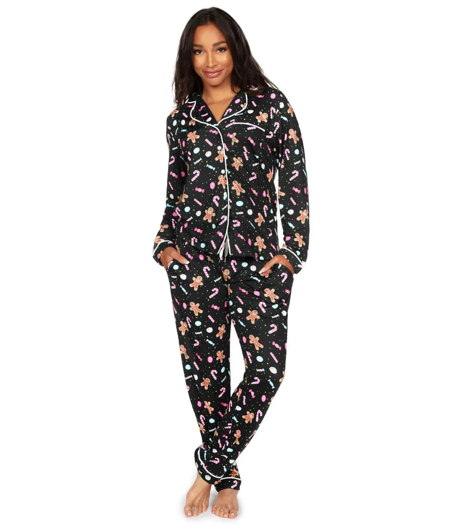 Women's Seasonal Sweets Lapel Pajama Set