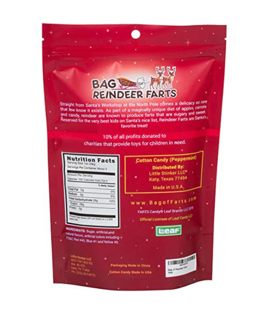 Bag of Reindeer Farts Cotton Candy