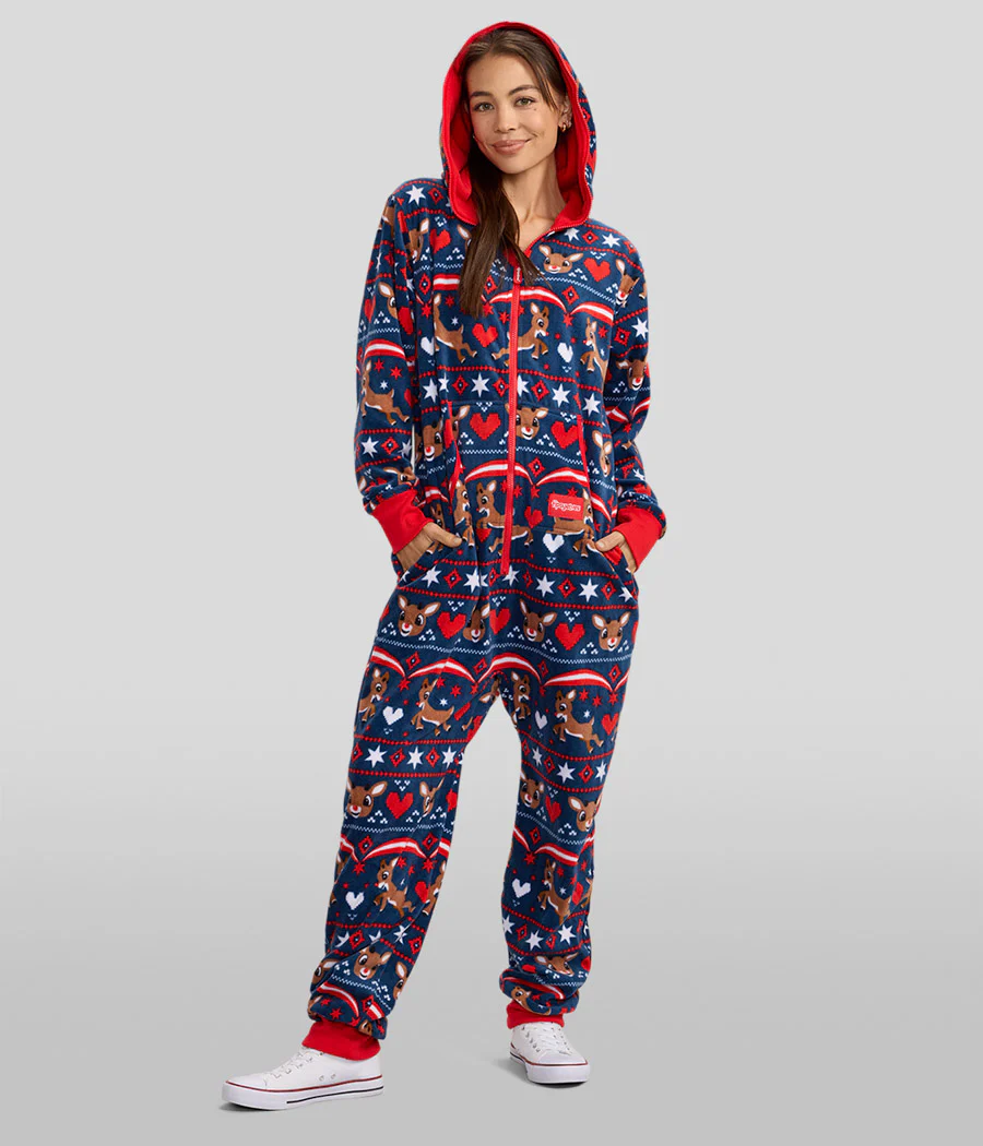 Women's Soaring Rudolph Christmas Jumpsuit