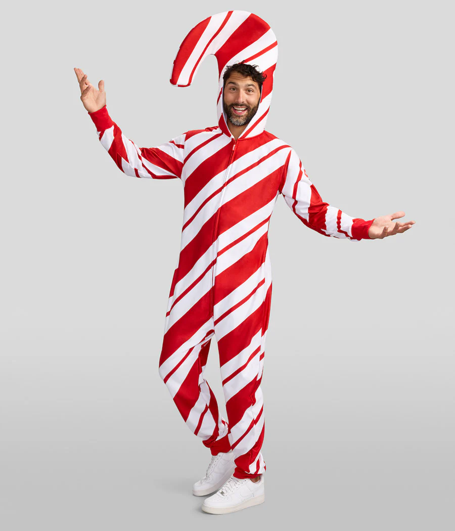 Men's Candy Cane Jumpsuit