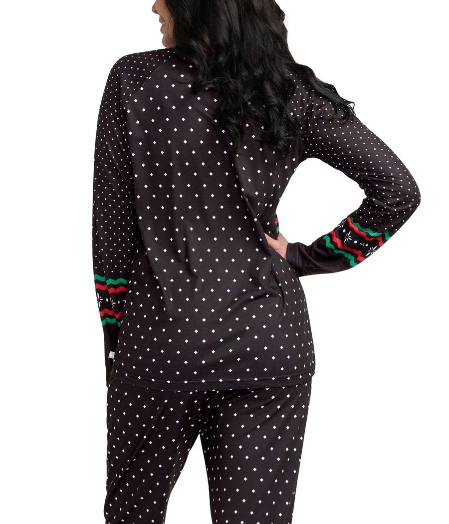 Women's Fair Isle Rudolph Crew Neck Pajama Set