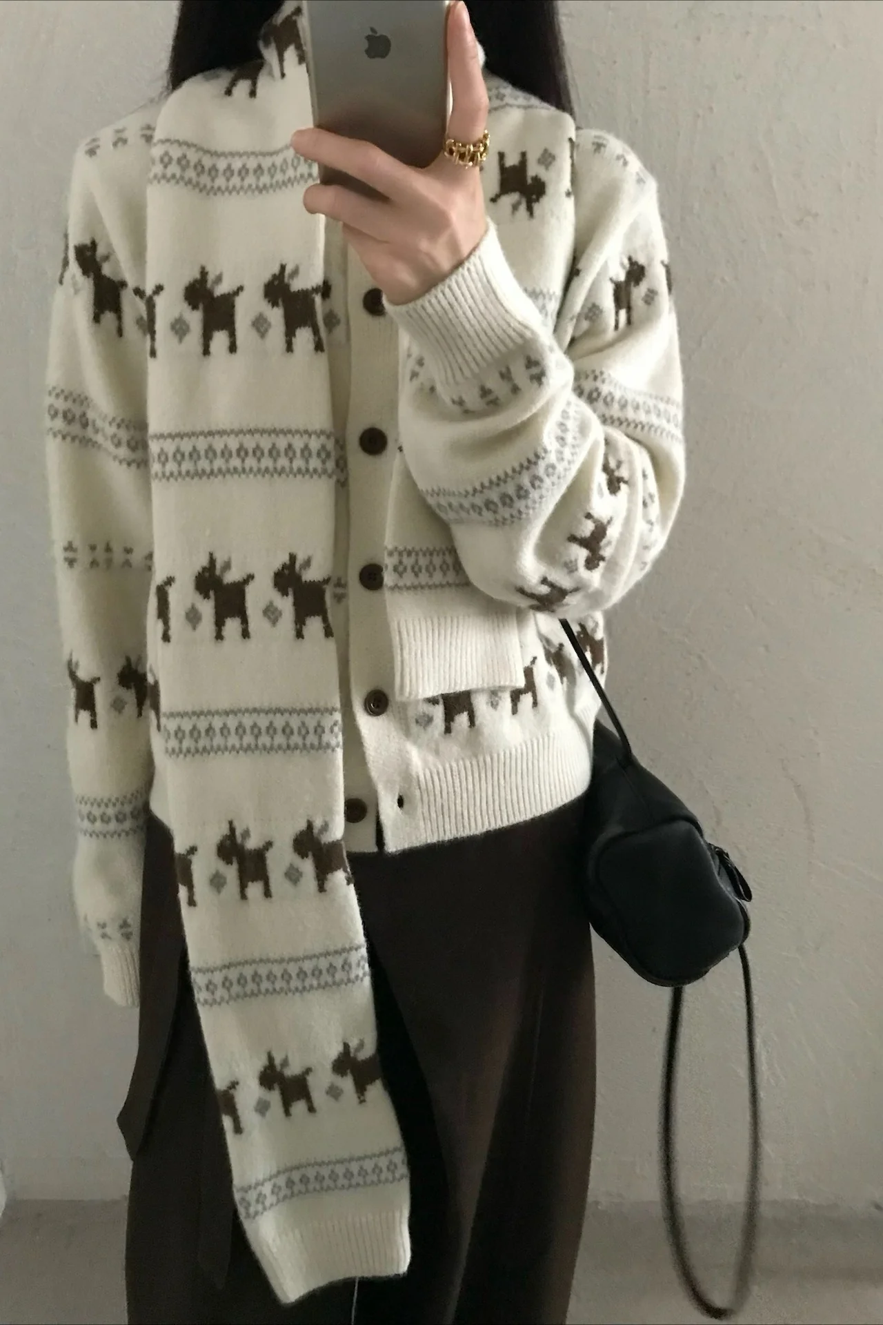 Tassel Knit Christmas Cardigan