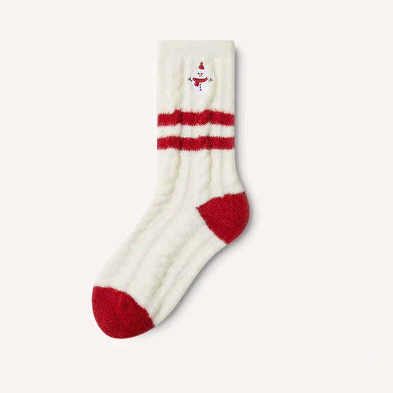 Plush Thermal Warm Floor Crew Christmas Socks