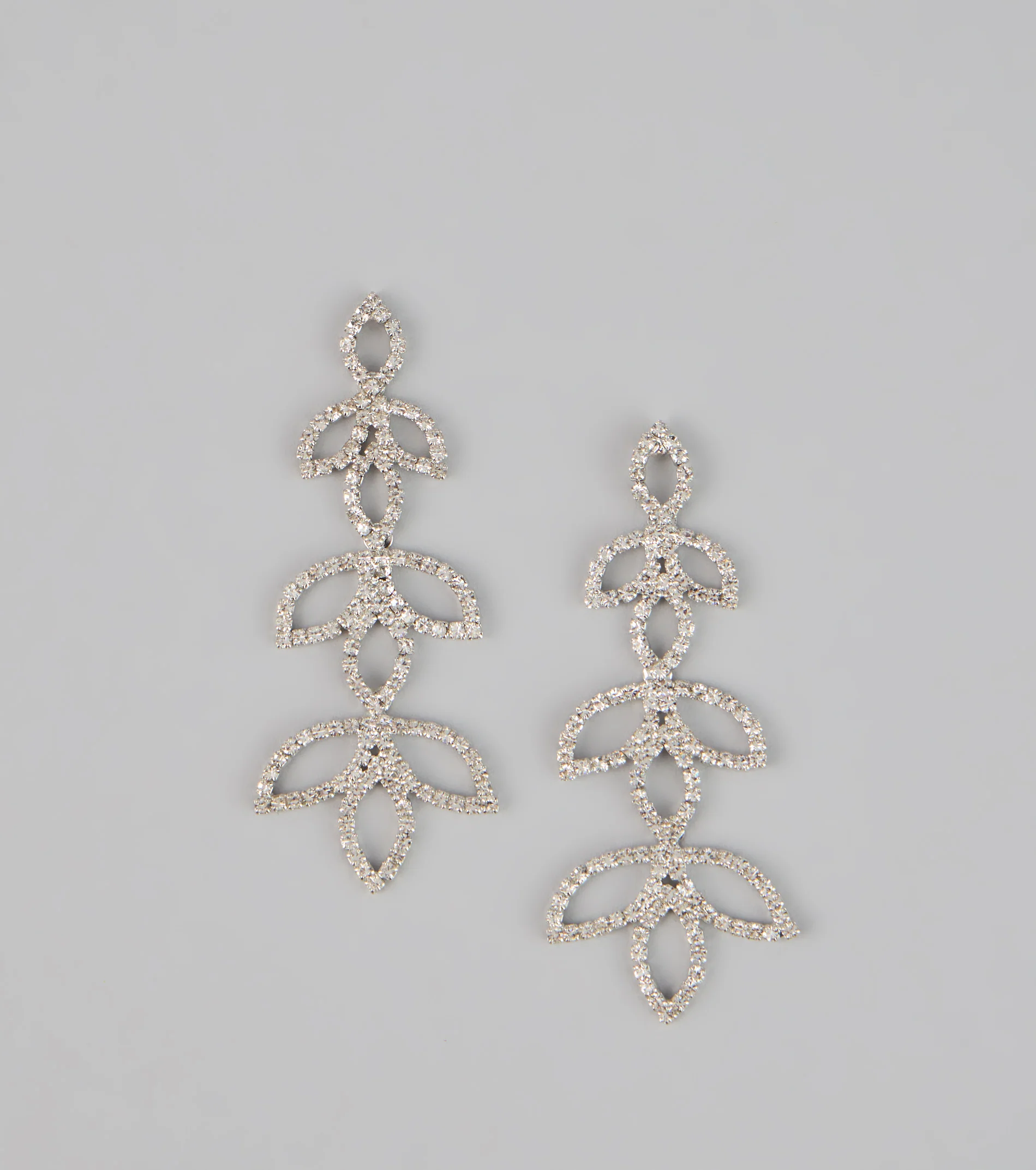 Enchanted Leaf Rhinestone Earrings