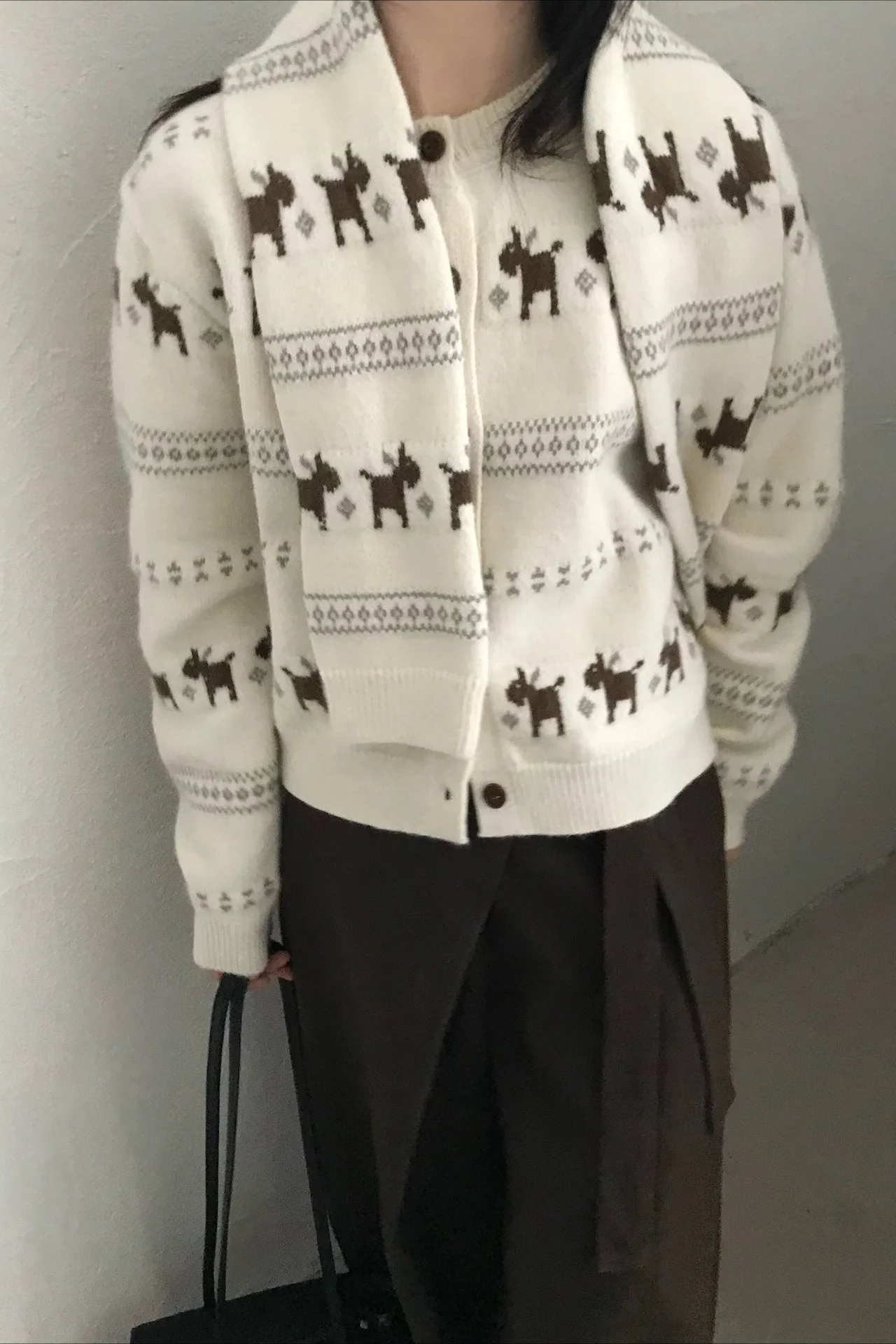 Tassel Knit Christmas Cardigan