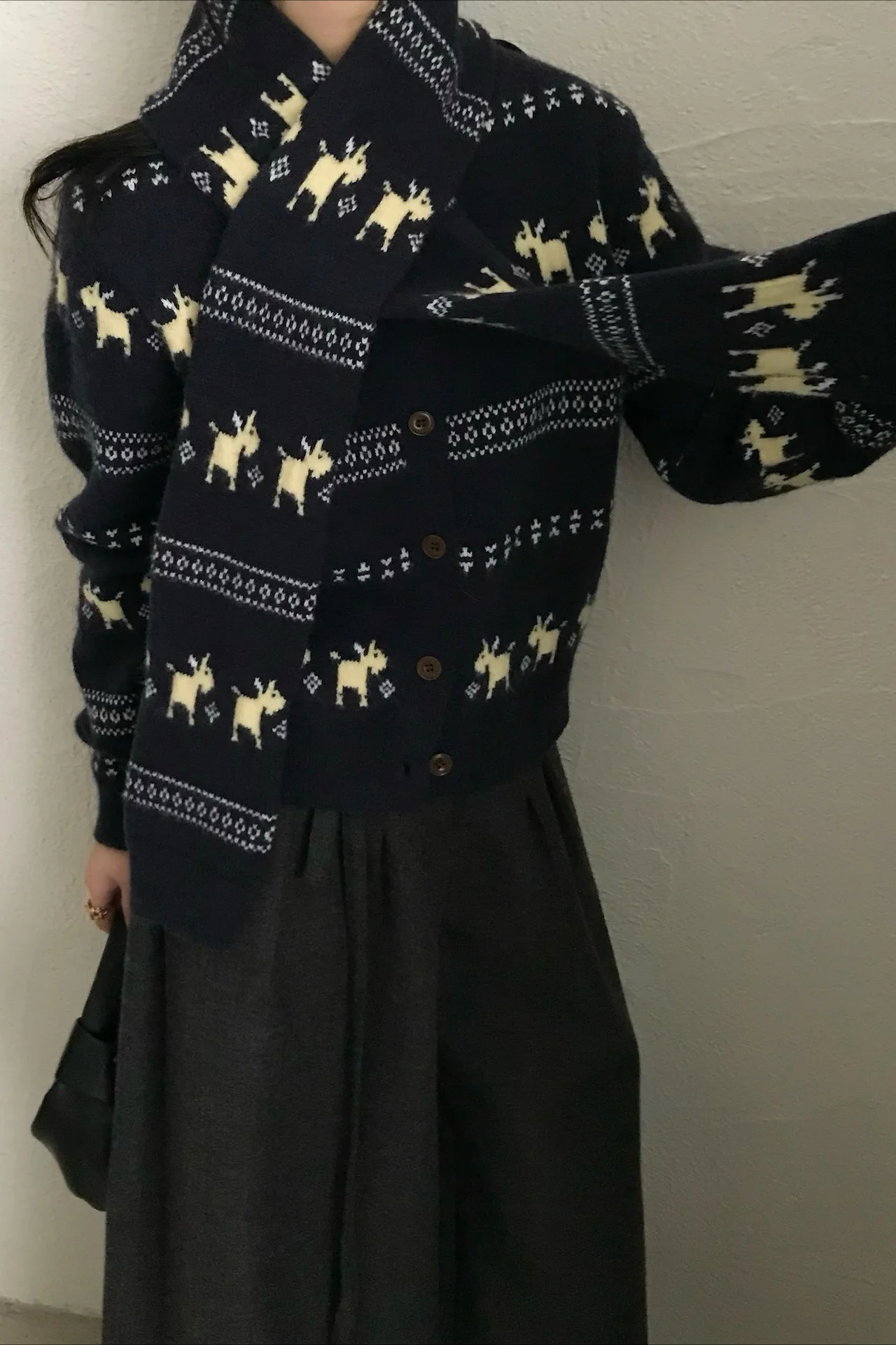 Tassel Knit Christmas Cardigan