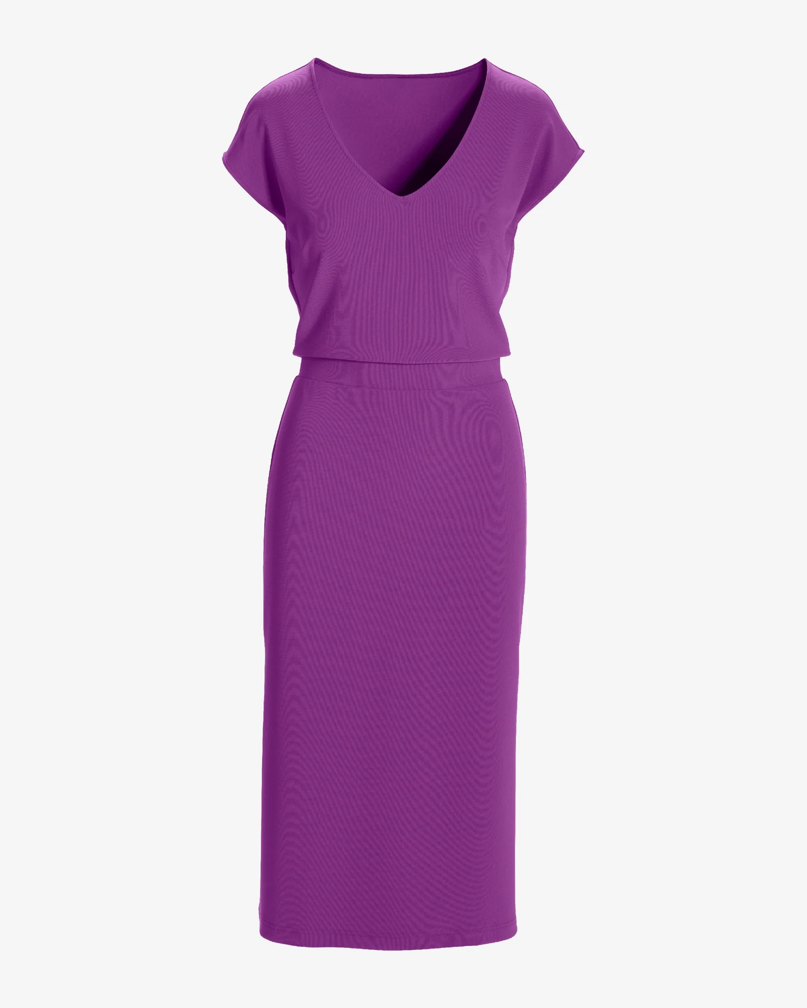 Beyond Travel Banded Midi Dress Purple Magic