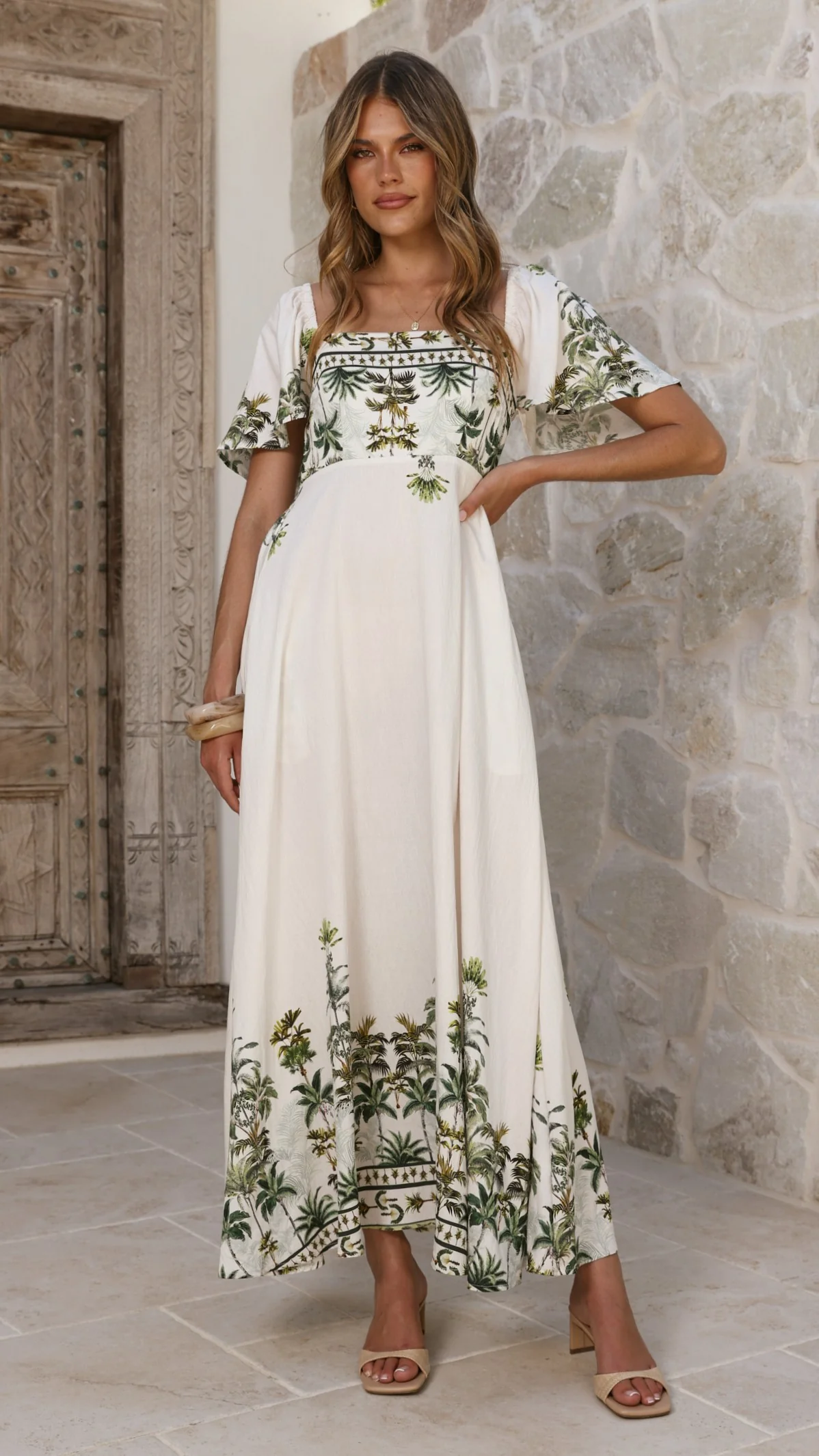 Tamar Maxi Dress - Palm Garden