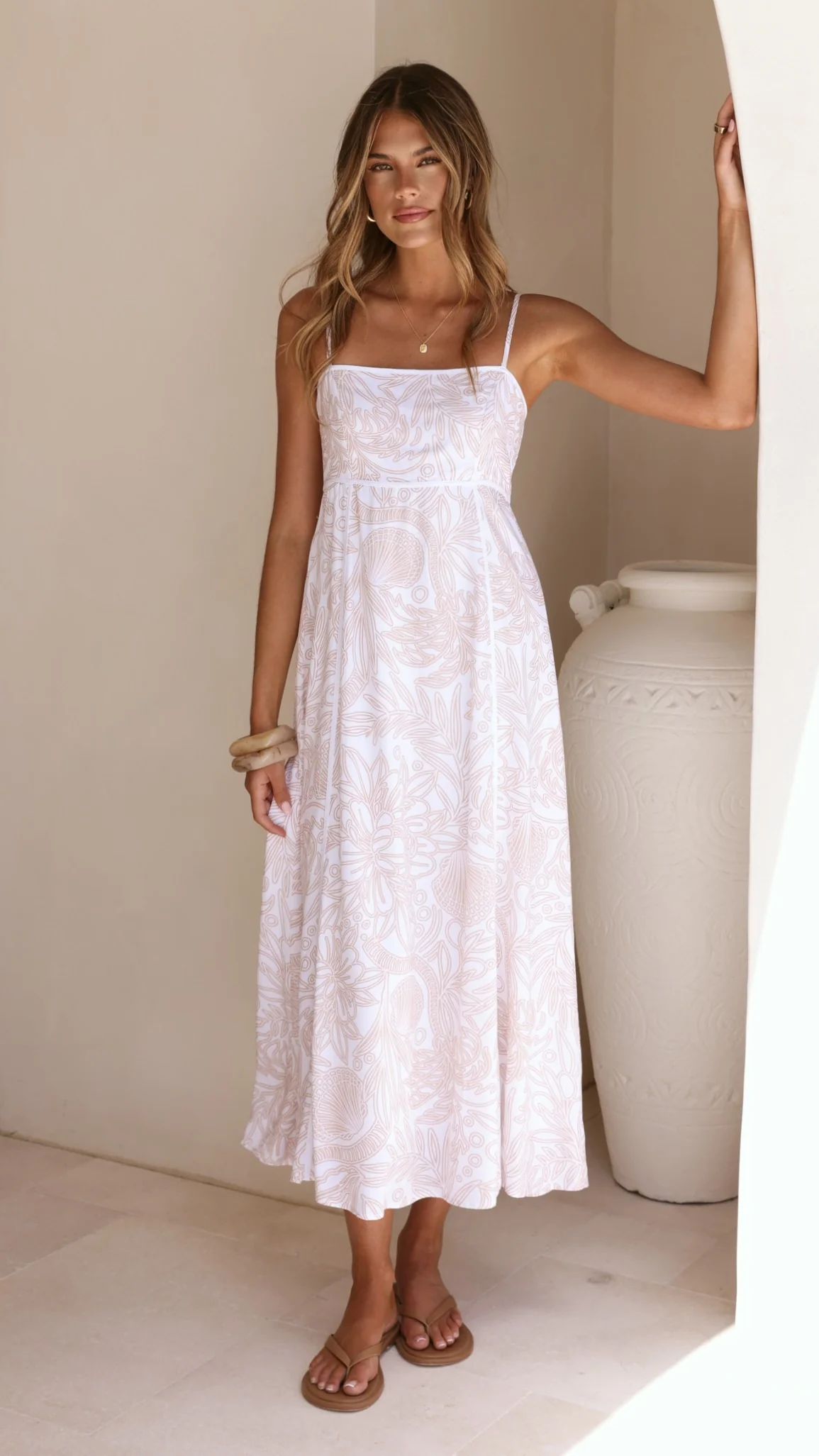 Juniper Maxi Dress - Coastal Drifter Print