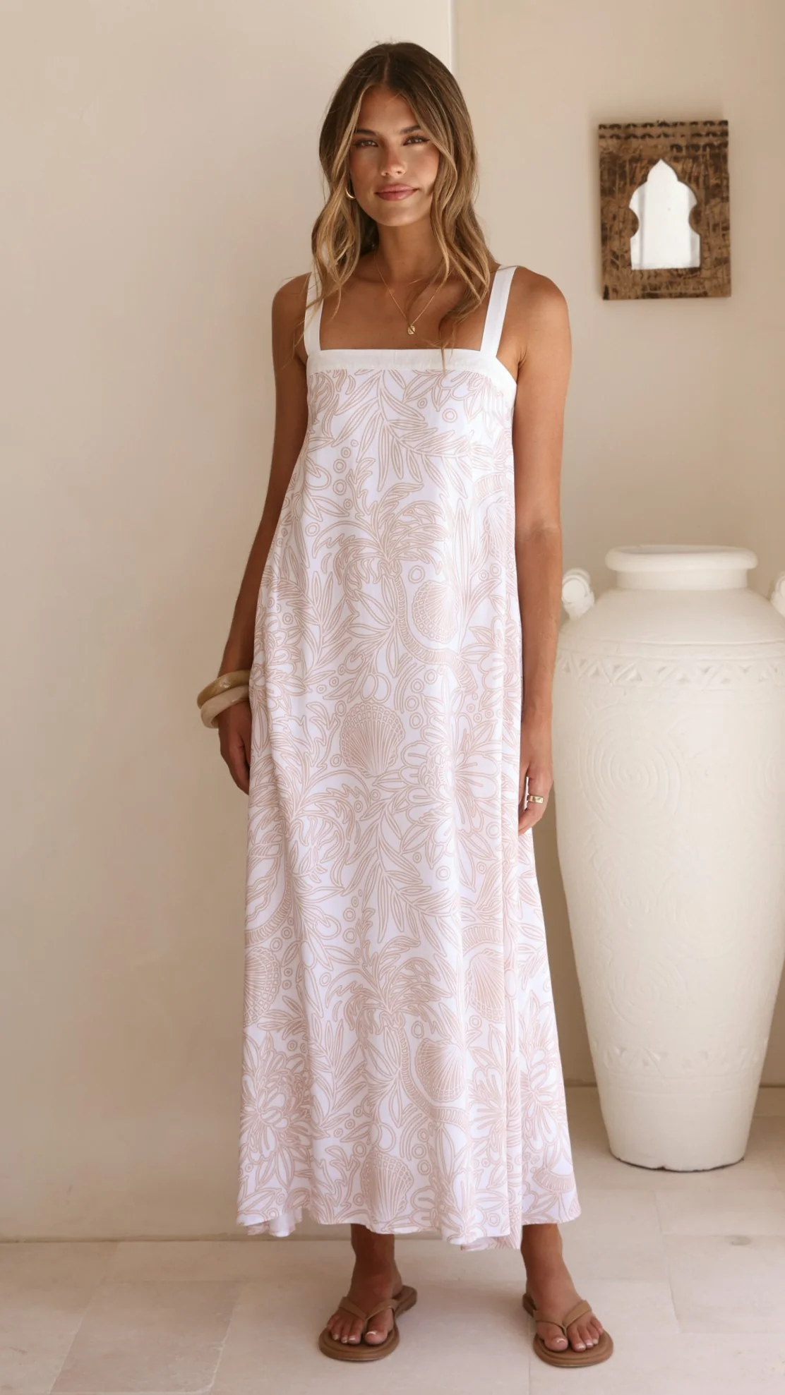 Kiki Maxi Dress - Coastal Drifter Print