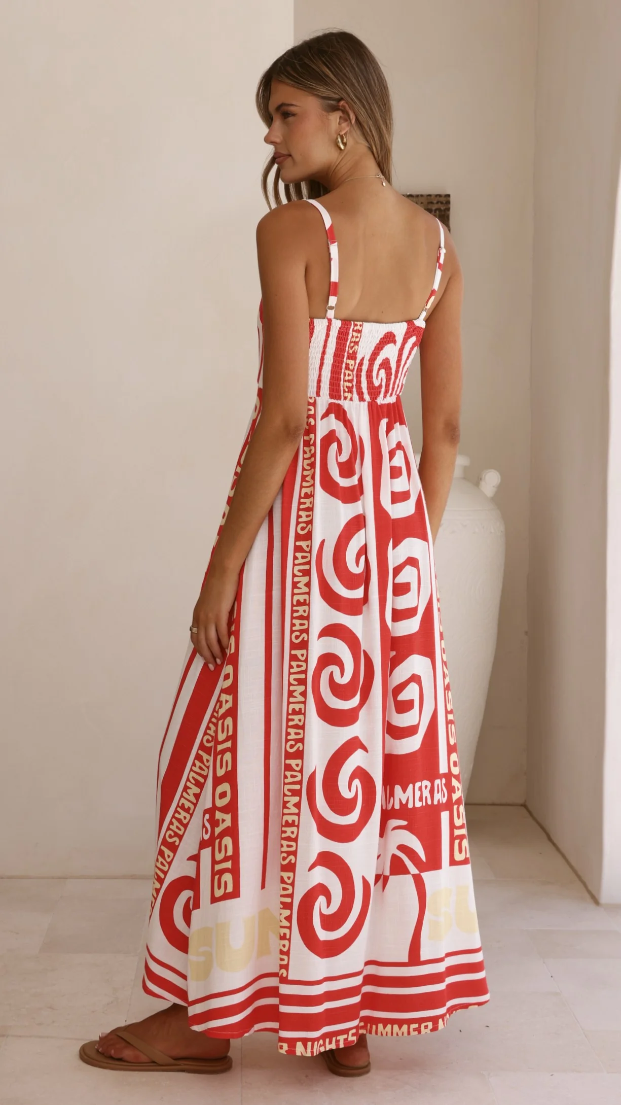Elaine Maxi Dress - Palmeras Print