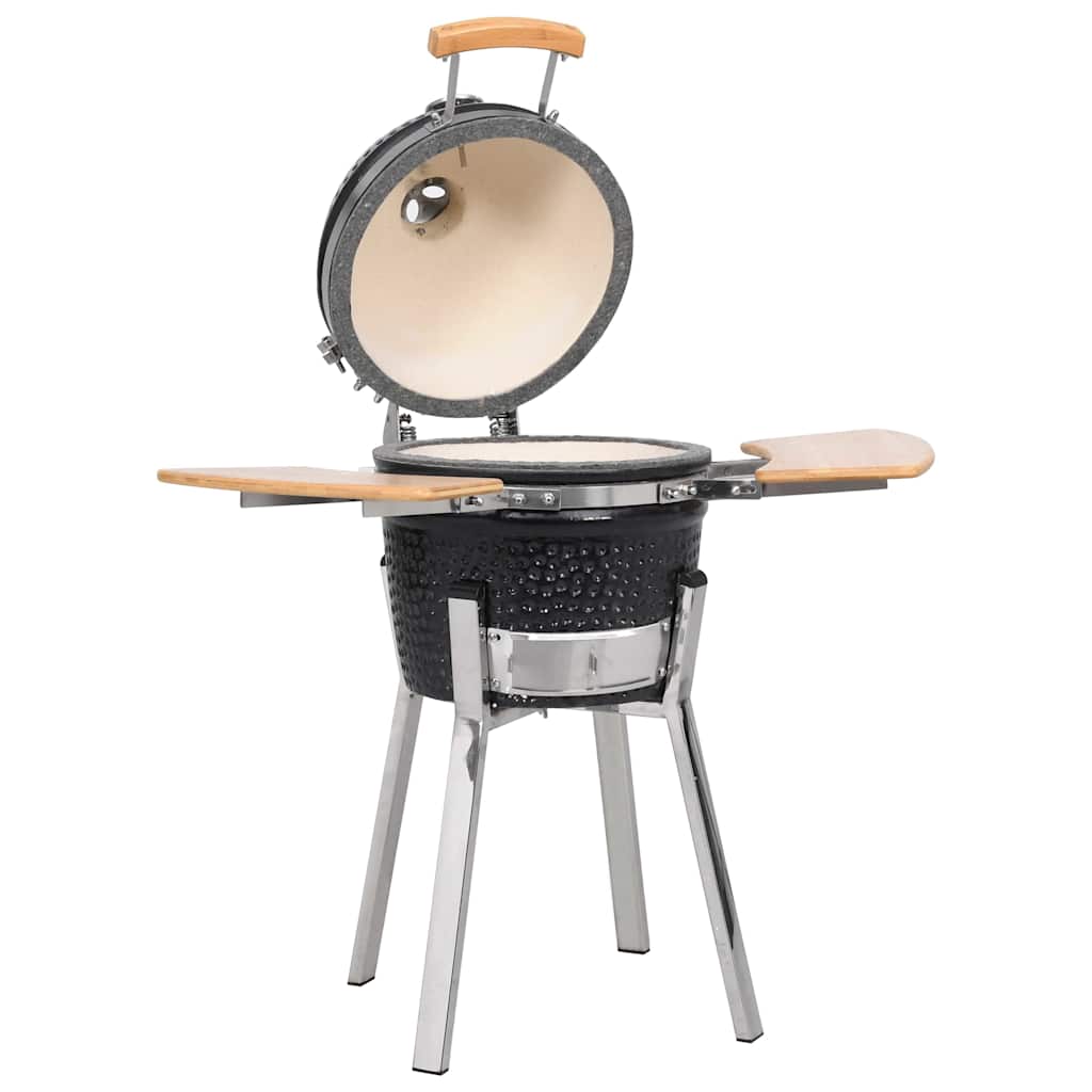 Kamado barbacoa parrilla y ahumador cerámico 81 cm v7356