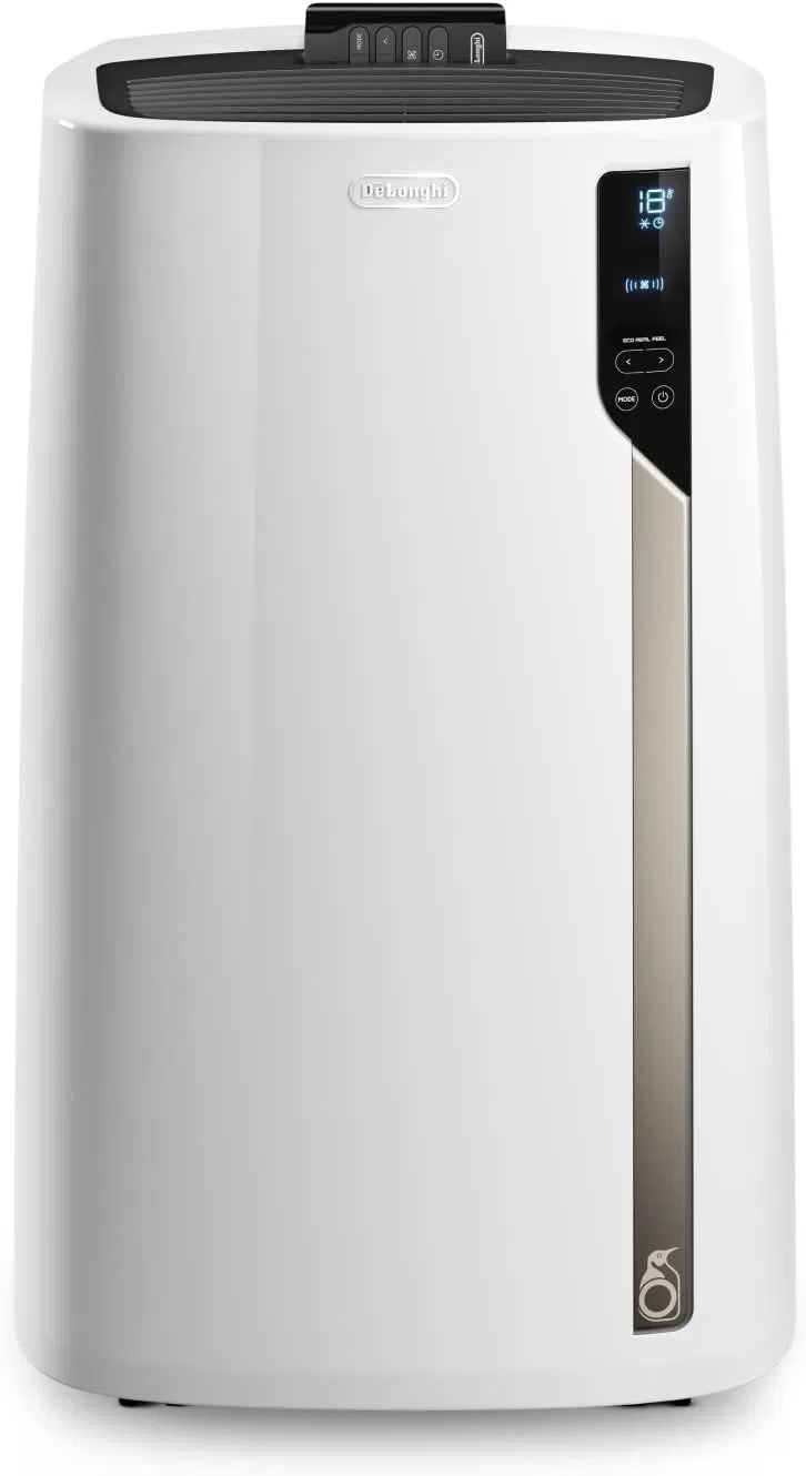 Pingüino PACEL98 ECO Silent Aire Acondicionado Portátil Silencioso con Tecnología Eco Real Feel, Interfaz Digital, Función Deshumidificadora, 2.7 kW, 64 dB, Plástico, Blanco, Clasa A, 100m3