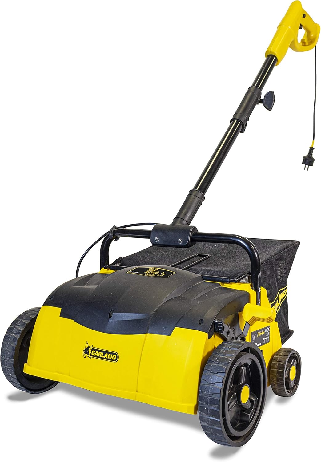 Garland Roll&Comb 502E-V19 - Peinadora/Barredora césped artificial eléctrica enchufable - 1.600 W de potencia, 15'6 kg de peso, ancho de trabajo 40 cm con altura regulable. Saco de recogida de 40 l. Apto para superficies hasta 350 m2.