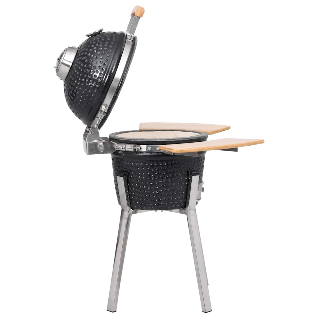 Kamado barbacoa parrilla y ahumador cerámico 81 cm v7356